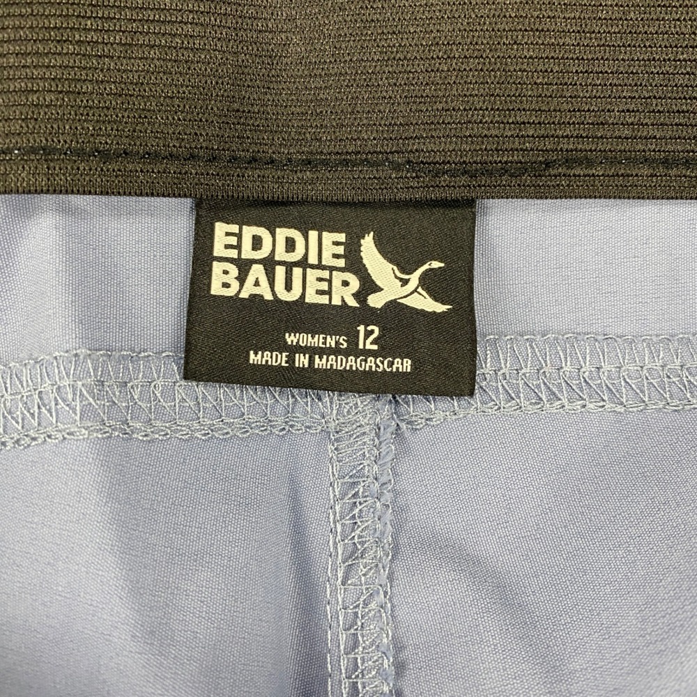 Eddie Bauer Horizon Straight Ankle Pants Womens 12 Blue Gray Hiking Travel - Picture 3 of 16